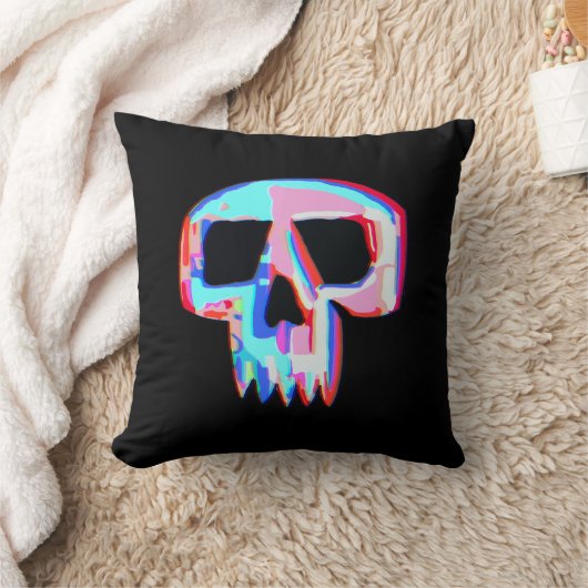 Neon Skull Kussen (Deken)