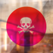 Neon Skull neon rond venster cling back stick Raamsticker (Vel 2)