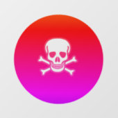 Neon Skull neon rond venster cling front stick Raamsticker (Vel)