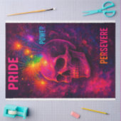 Neon Skull Pride, Macht, Doorzettingsvermogen Deco Tissuepapier (Craft)