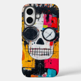 Neon Skull Rapture Telefoonhoesje iPhone 16 Hoesje