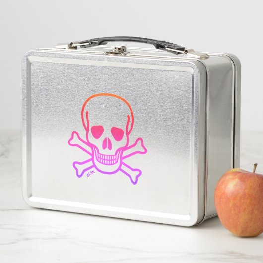 Neon Skull roestvrij lunchbox (In situ)