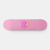 Neon Skull roze skateboard (Horizontaal)