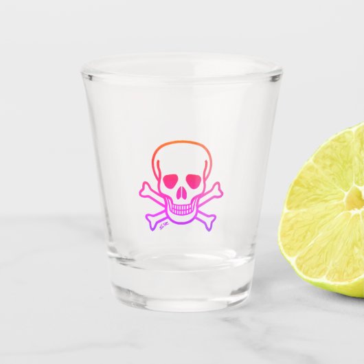 Neon Skull shot glass Shot Glas (Voorkant)