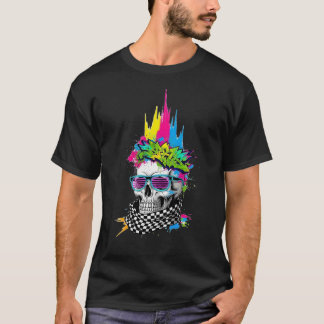 Neon Skull Streetwear Illustratie T-shirt