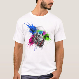 Neon Skull Streetwear Illustratie T-shirt