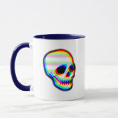 Neon Skull Trendy Modern Art Illustratie Mok (Links)