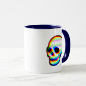 Neon Skull Trendy Modern Art Illustratie Mok (Voorkant rechts)