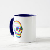 Neon Skull Trendy Modern Art Illustratie Mok (Voorkant links)