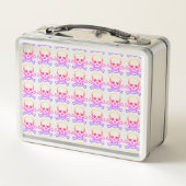 Neon Skull veel schedels roestvrij lunchbox (Achterkant)