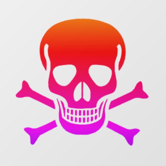 Neon Skull venster cling back stick Raamsticker (Vel)