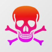 Neon Skull venster cling voorkant stick Raamsticker (Vel)