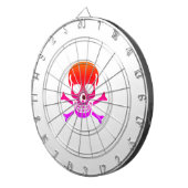 Neon Skull wit dartboard Dartbord (Voorkant Rechts)