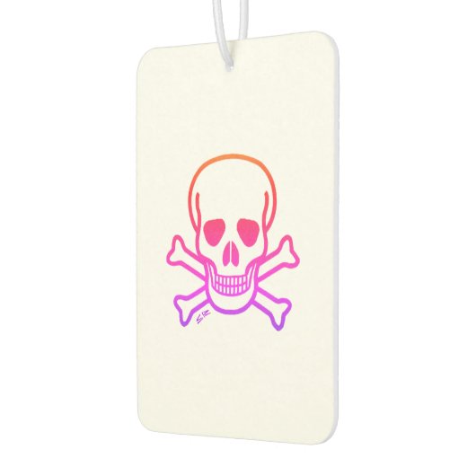 Neon Skull witte auto luchtverfrisser (Links)