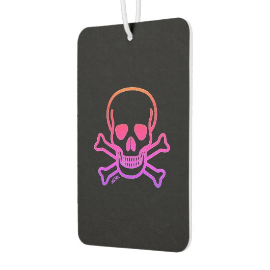 Neon Skull zwarte auto luchtverfrisser (Links)