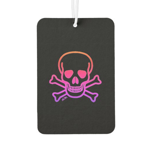 Neon Skull zwarte auto luchtverfrisser (Achterkant)
