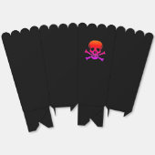 Neon Skull zwarte popcorn dozen Bedankdoosjes (Ongevouwen)