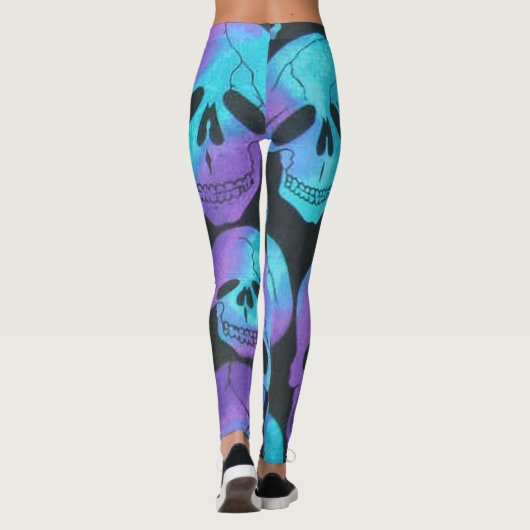 Neon Skulls Leggings (Achterkant)