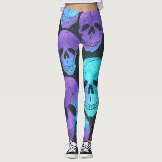 Neon Skulls Leggings (Voorkant)
