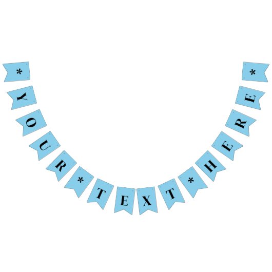 Neon Sky Blue Effen Kleur | Aangepast Vlaggetjes (Alle)