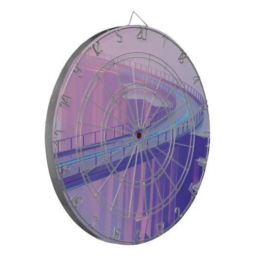Neon Skybridge Dreamscape Dartbord (Voorkant Links)