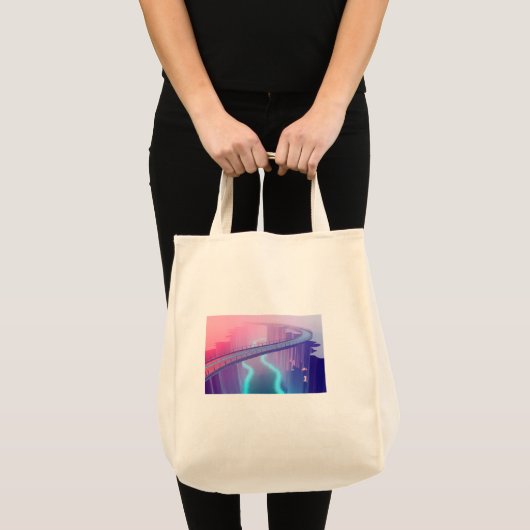 Neon Skybridge Dreamscape Tote Bag (Voorkant (product))