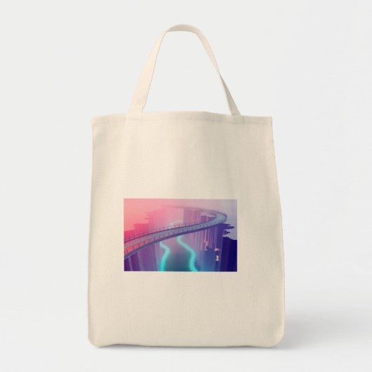 Neon Skybridge Dreamscape Tote Bag (Voorkant)