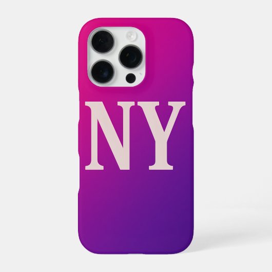 Neon Skyline NY - Vet en Chic iPhone Hoesje (Achterkant)