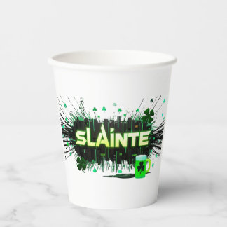 Neon Slainte Cyber-Paper Cup Papieren Bekers