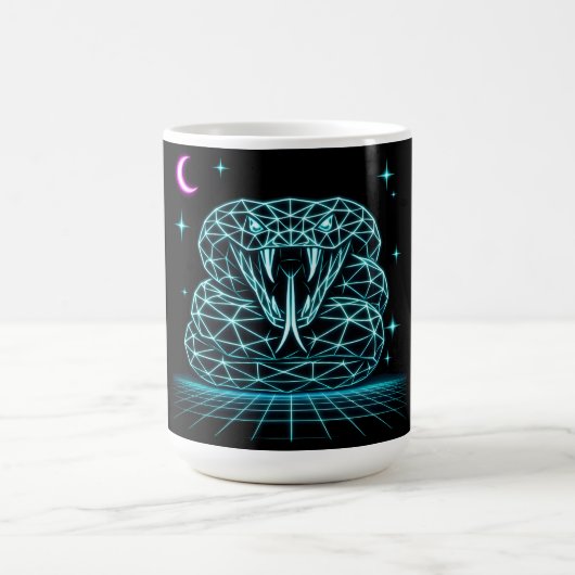 Neon Slang Synthwave - Retro Viper Strike Koffiemok (Center)