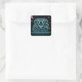 Neon Slang Synthwave - Retro Viper Strike Vierkante Sticker (Tas)