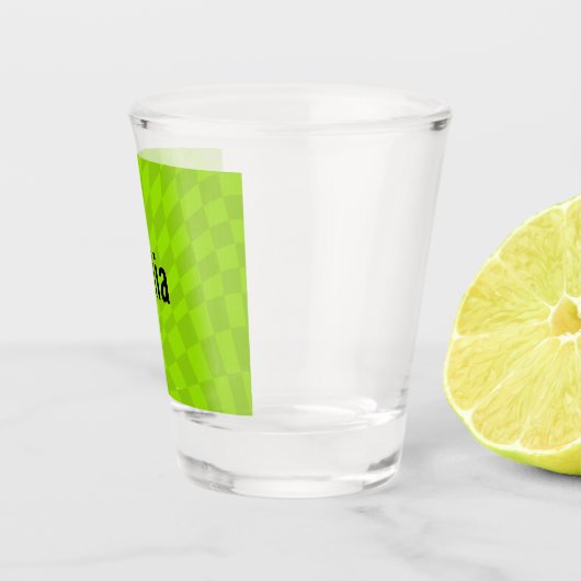 Neon slijm groene zomer vrijgezellenfeest bruidsfe shot glas (Rechts)