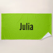 Neon Slime Groene Zomer Bachelorette Bruidsfeest Strandlaken (Voorkant)