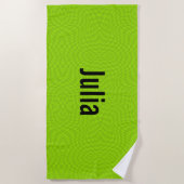 Neon Slime Groene Zomer Bachelorette Bruidsfeest Strandlaken (Voorkant)