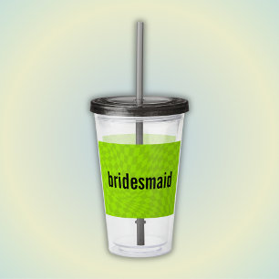 Neon Slime Groene Zomer Bachelorette Bruidsmeisje Acryl Drinkbeker