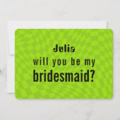 Neon Slime Groene Zomer y2k Bruidsmeisje Voorstel Kaart (Voorkant)