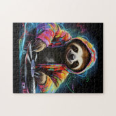Neon Sloth DJ Retro Cool Legpuzzel (Horizontaal)