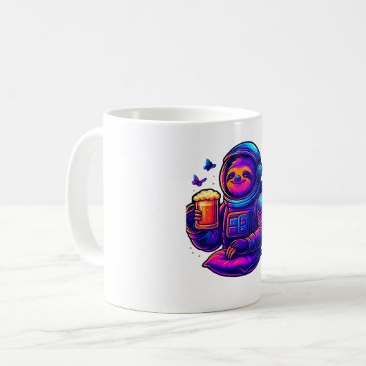 Neon Sloth � Don�t Hurry Essential T-Shirt Koffiemok (Voorkant links)