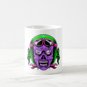 Neon Smeltende Zombie Rijder Schedel Koffiemok