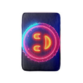 Neon Smile: Bright Happy Glow Design Badmat (Voorkant Verticaal)