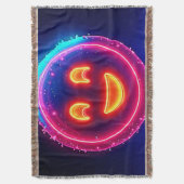 Neon Smile: Bright Happy Glow Design Deken (Voorkant Verticaal)