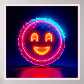 Neon Smile: Bright Happy Glow Design Poster (Voorkant)