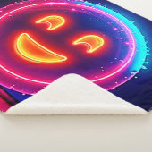 Neon Smile: Bright Happy Glow Design Sherpa Deken (3/4)