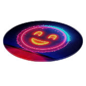 Neon Smile: Bright Happy Glow Design Snijplank (Hoek)