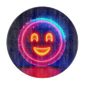 Neon Smile: Bright Happy Glow Design Snijplank (Voorkant)