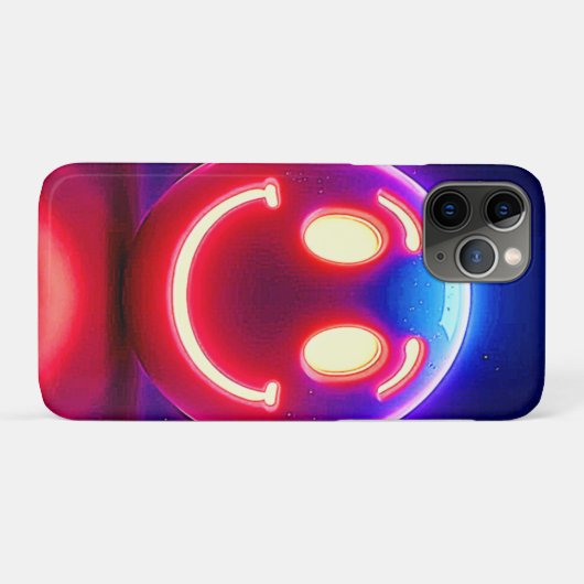 Neon Smile voor Happy Glow Case-Mate iPhone Case (Achterkant (horizontaal))