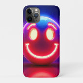 Neon Smile voor Happy Glow Case-Mate iPhone Case (Achterkant)