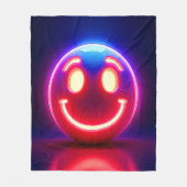 Neon Smile voor Happy Glow Fleece Deken (Voorkant)