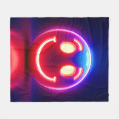 Neon Smile voor Happy Glow Fleece Deken (Voorkant (Horizontaal))