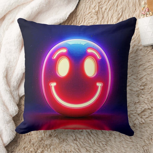 Neon Smile voor Happy Glow Kussen (Deken)